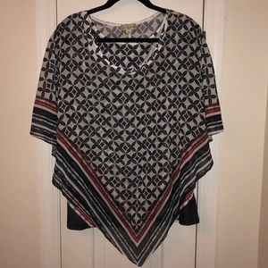 live and let live | Twofer Poncho Top